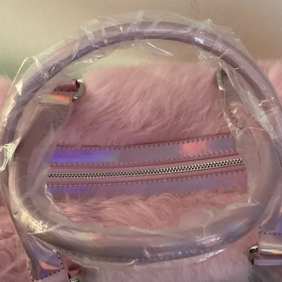 Dolls Kill Pink Furry Satchel - Picture 3 of 5